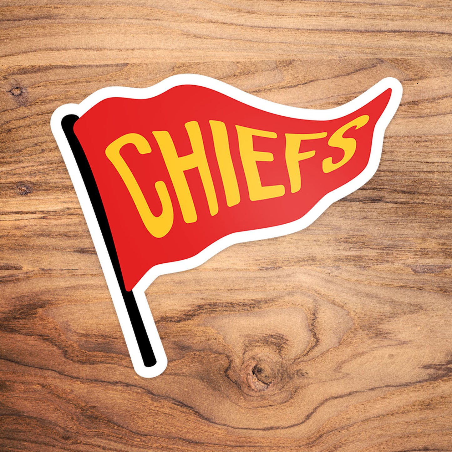 Chiefs Spirit Pennant Vinyl Sticker