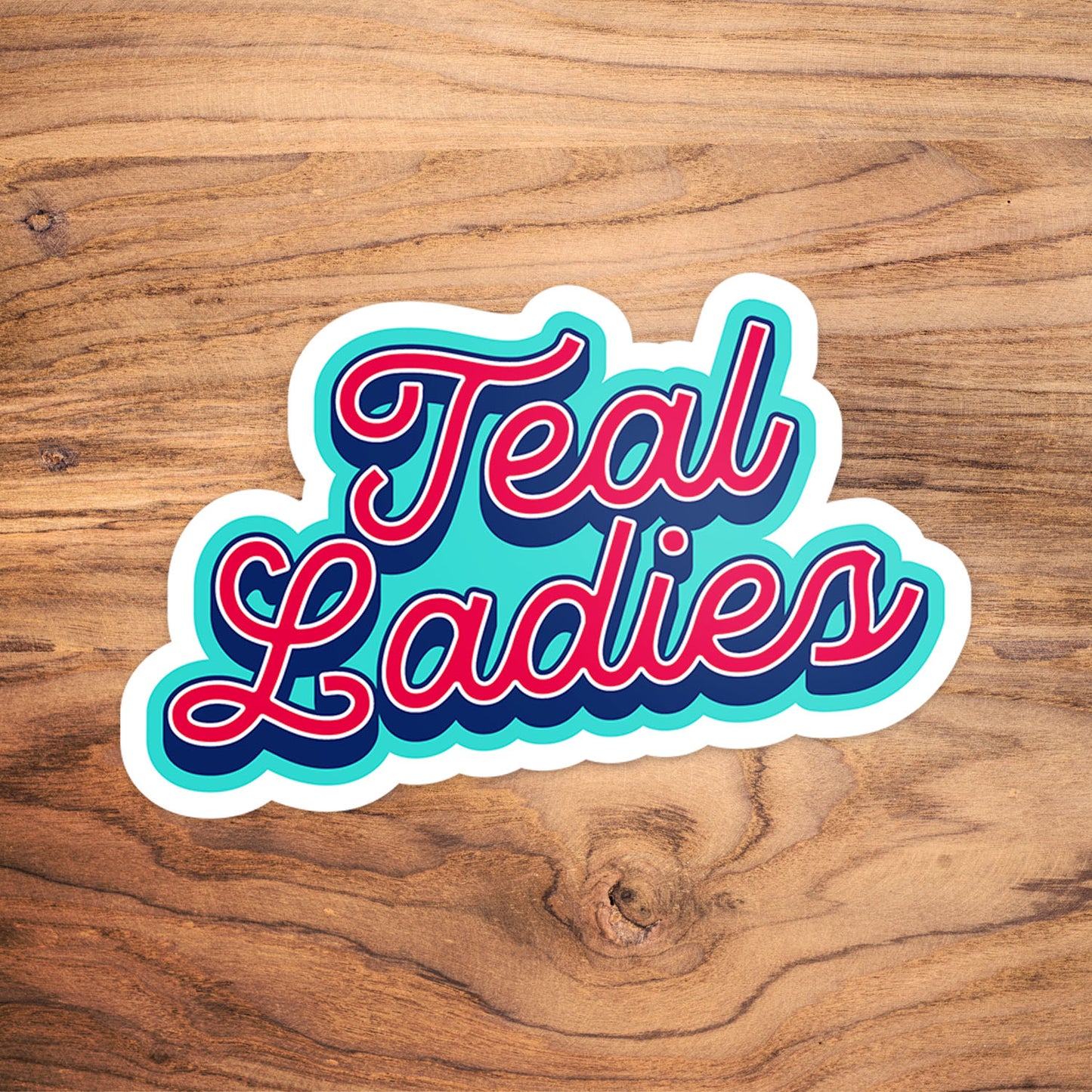 Teal Ladies Vinyl Sticker