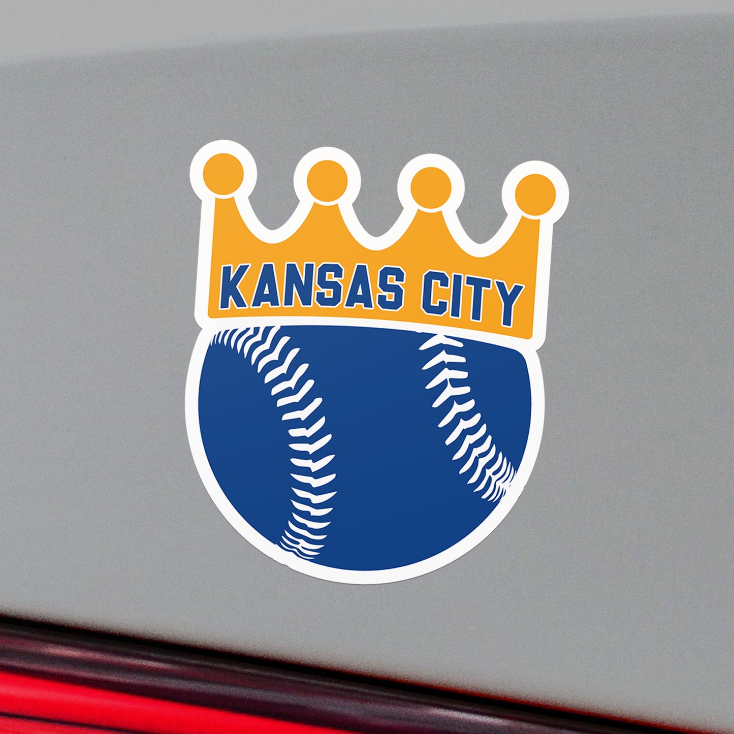 Baseball KC Crown Vinyl Sticker