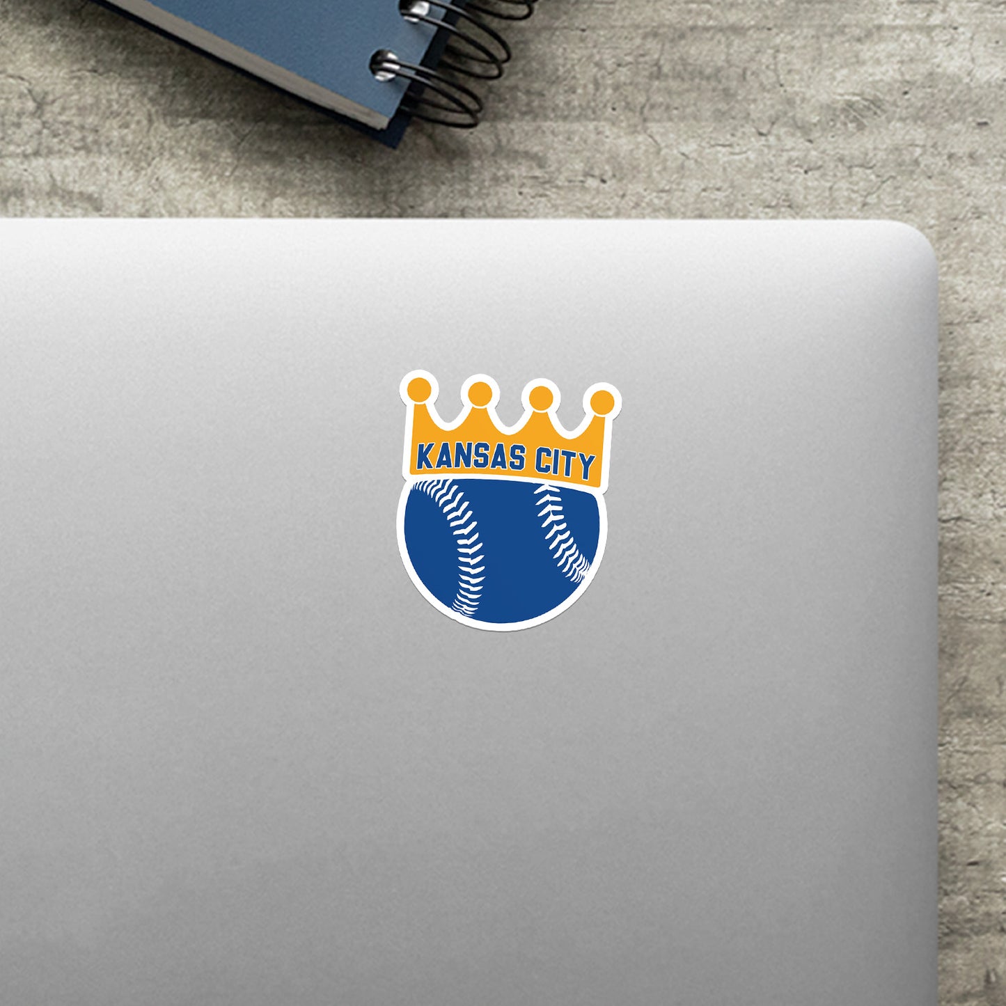 Baseball KC Crown Vinyl Sticker