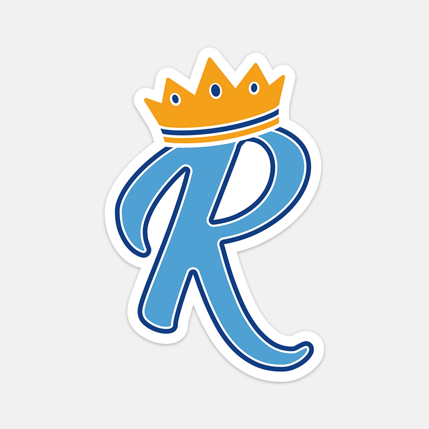 Crown R Vinyl Sticker