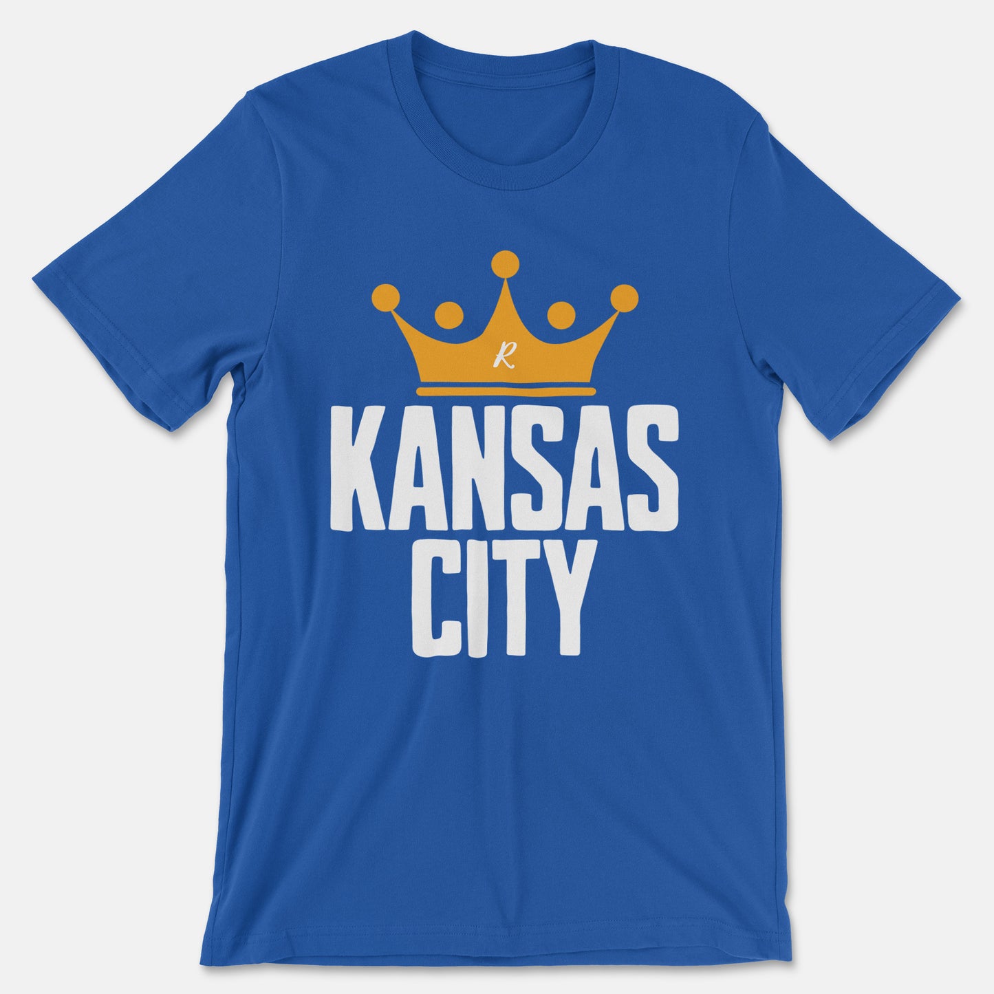 KC Swag - Kansas City Royals, Crowned KC design on royal blue unisex t-shirt 
