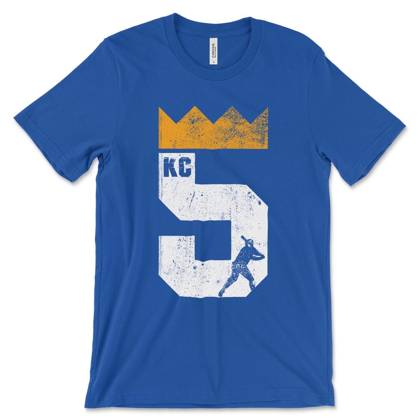 KC Swag - Kansas City Royals, Brett Five Crown design on royal blue unisex t-shirt 