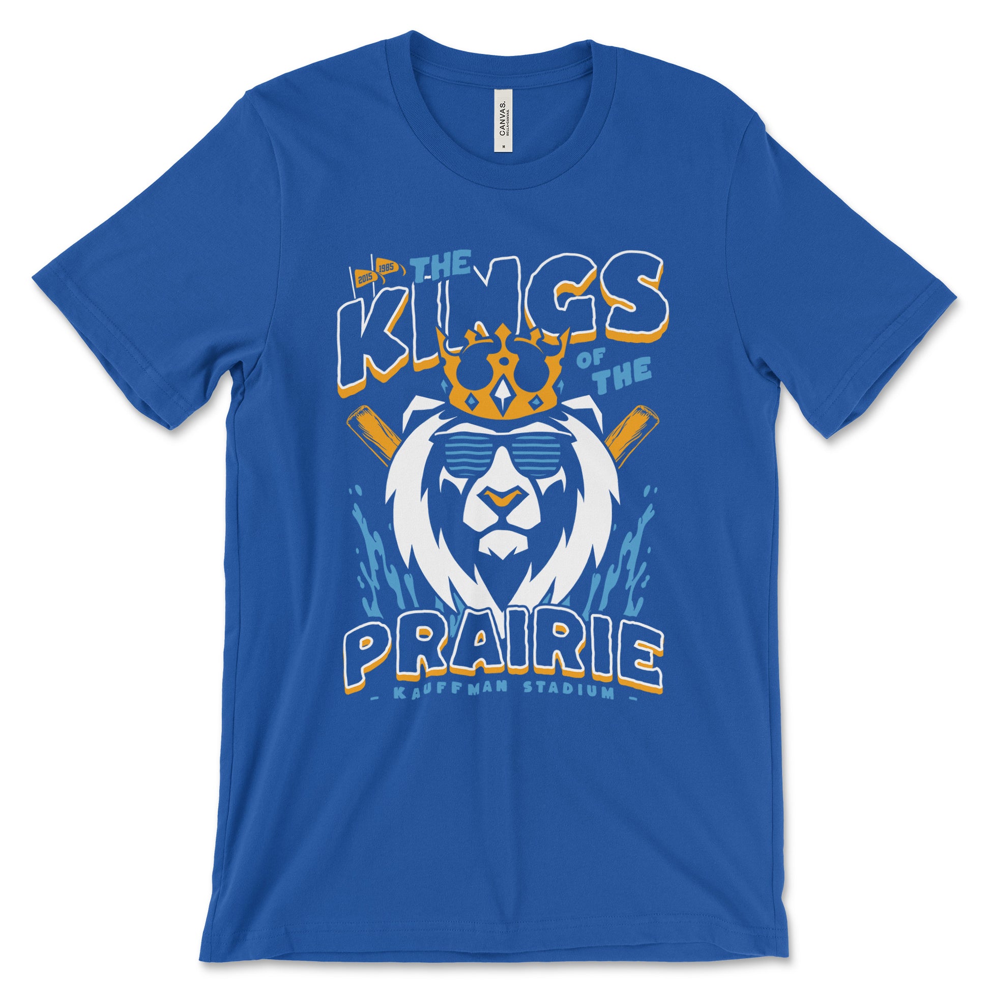 KC Swag - Kansas City Royals, Kings Of The Prairie design on royal blue unisex t-shirt 