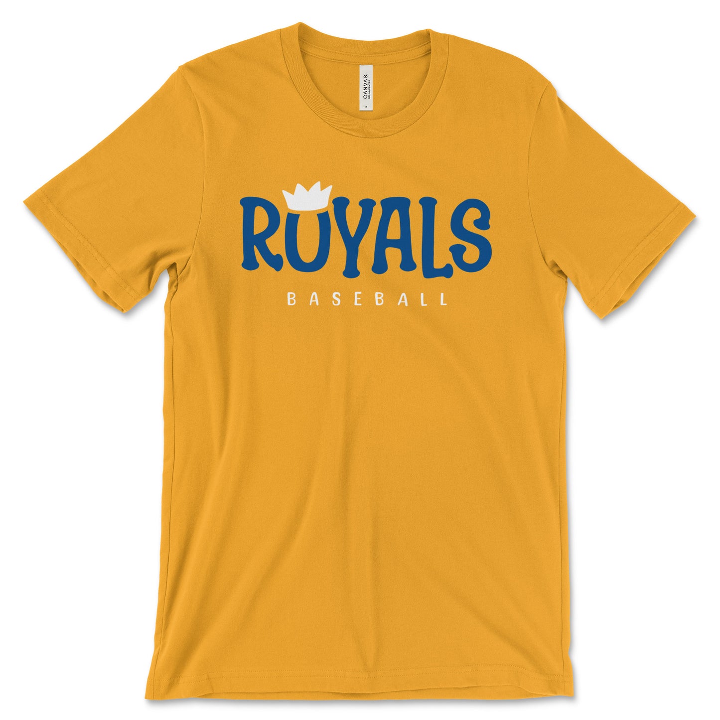 KC Swag - Kansas City Royals, Royals O-Crown design on gold unisex t-shirt 
