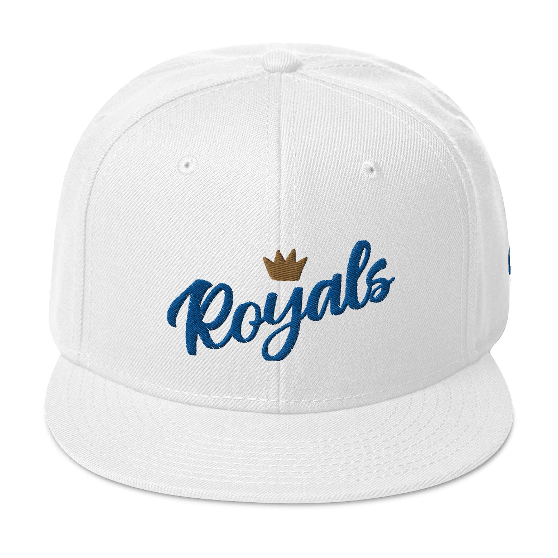 KC Swag Kansas City Royals White Flower Crown Flat Snapback Hat