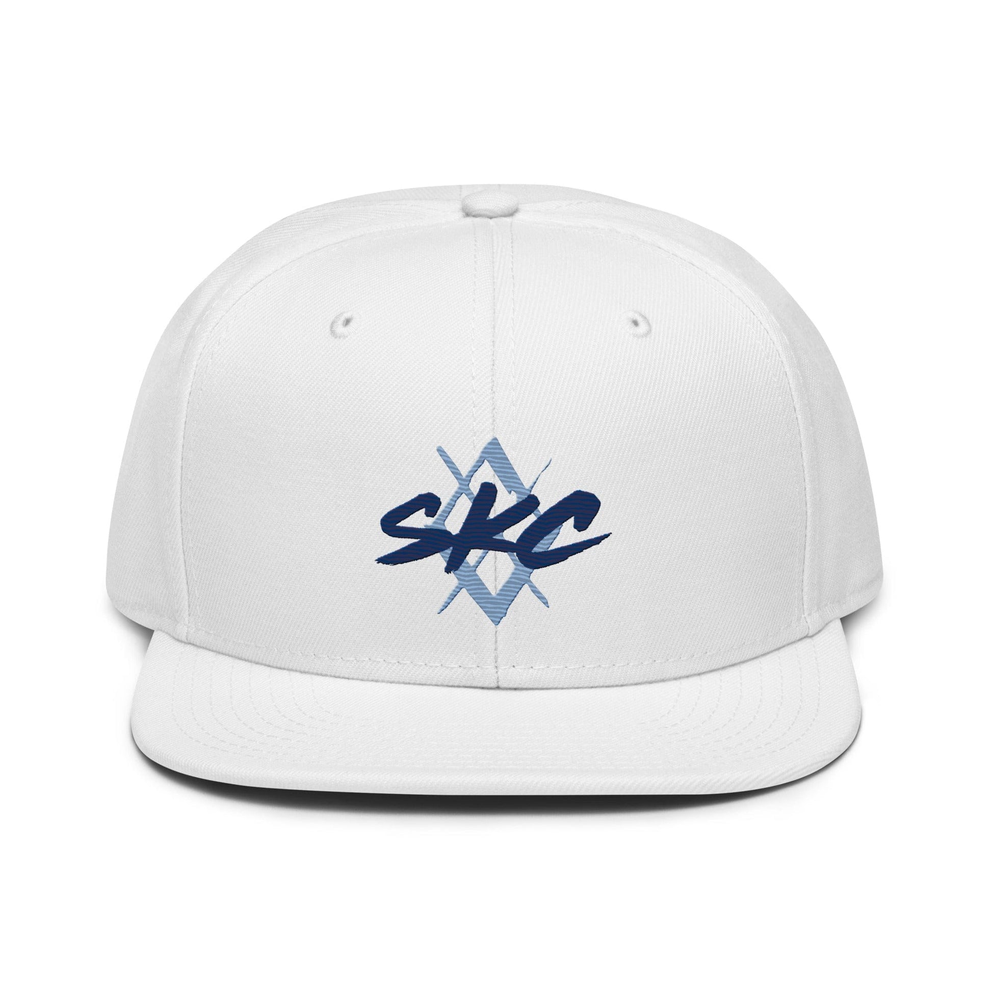 KC Swag Sporting Kansas City White SKC Diamond Flat Snapback Hat