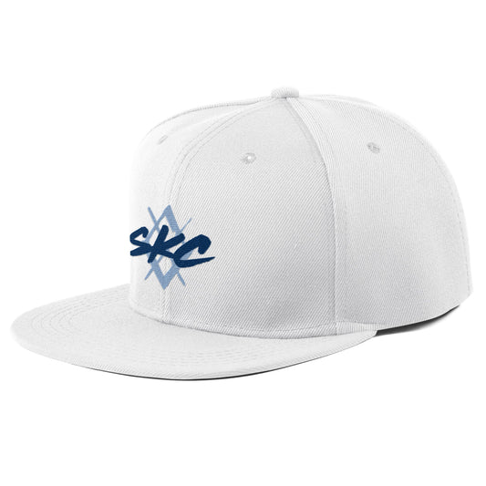 KC Swag Sporting Kansas City White SKC Diamond Flat Snapback Hat