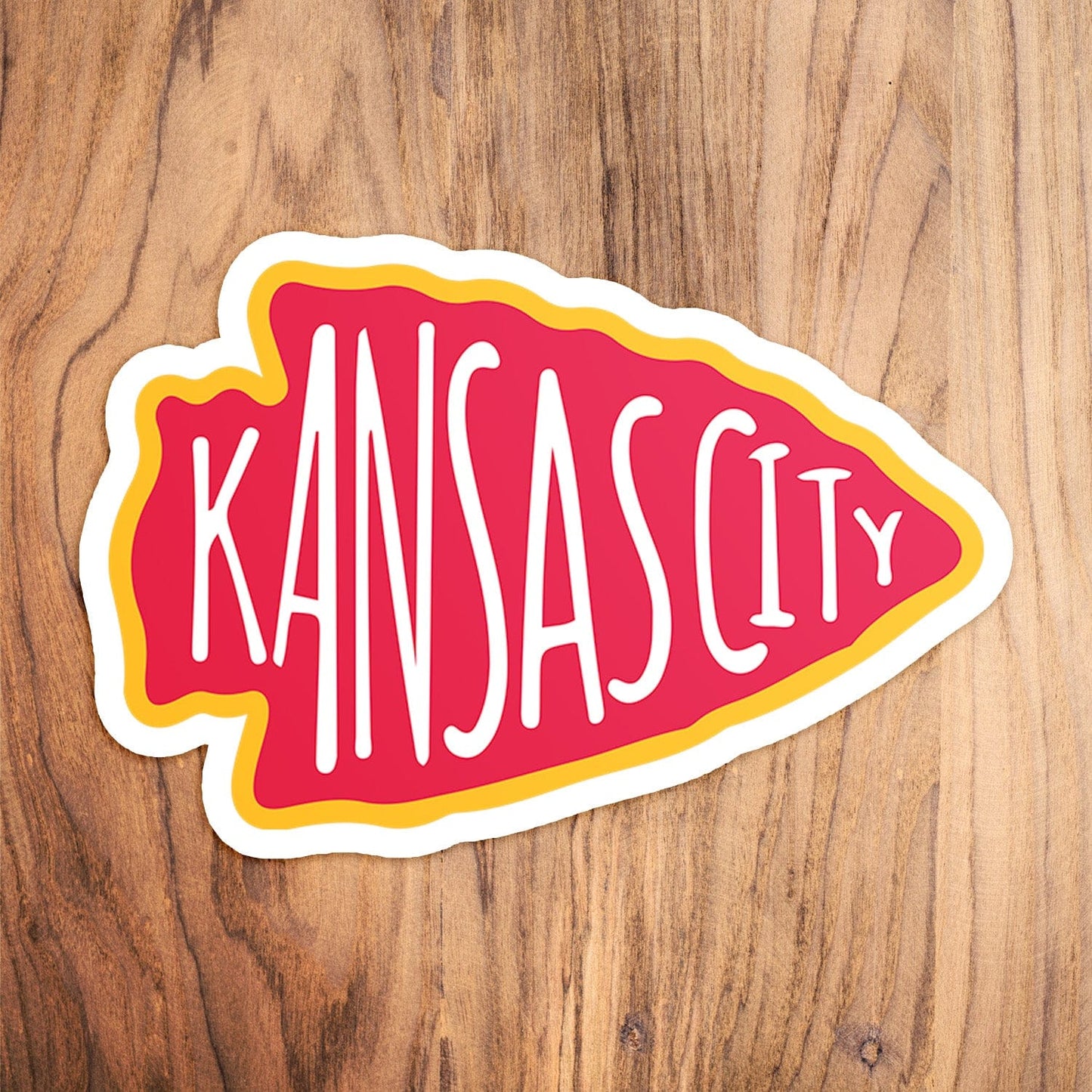 Chiefs Pennant - Kansas City Chiefs Vinyl Die-Cut Sticker
