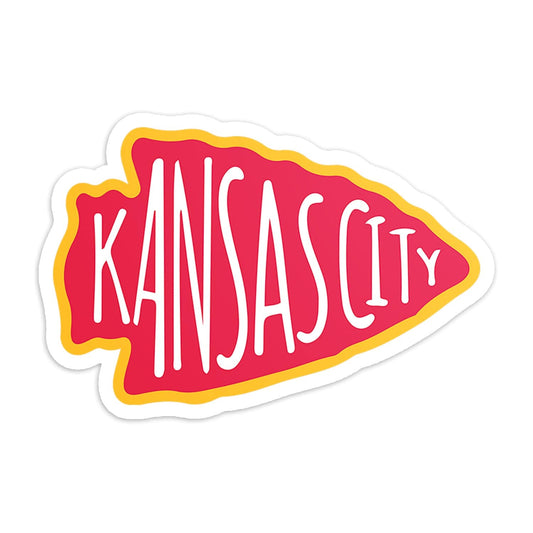 KC Swag Kansas City Chiefs red, yellow KC ARROWHEAD vinyl die cut decal sticker 