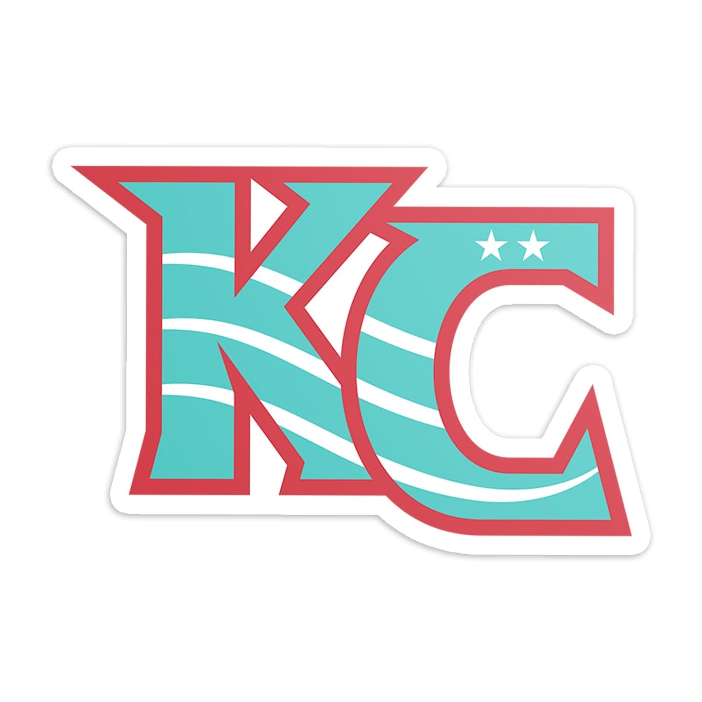 KC Swag Kansas City Current CURRENT KC die-cut sticker decal made from waterproof vinyl 