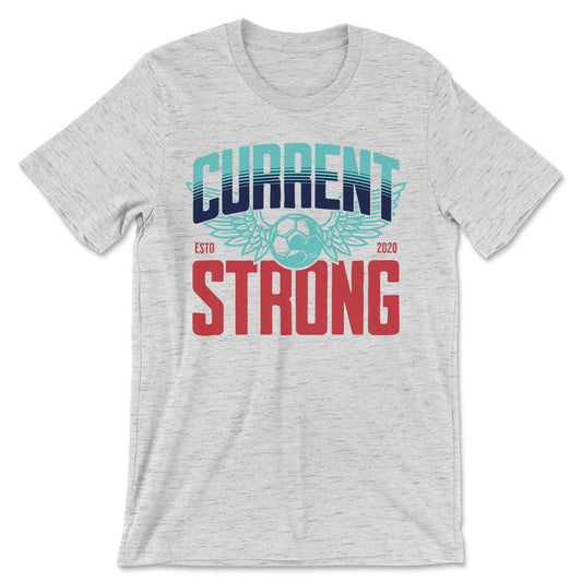 KC Swag Kansas City Current CURRENT STRONG on heather Ash unisex t-shirt