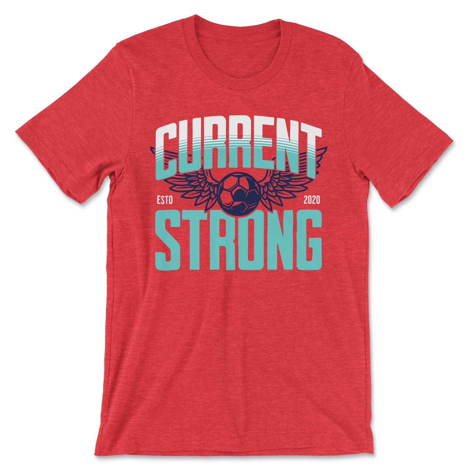 KC Swag Kansas City Current CURRENT STRONG on heather red unisex t-shirt