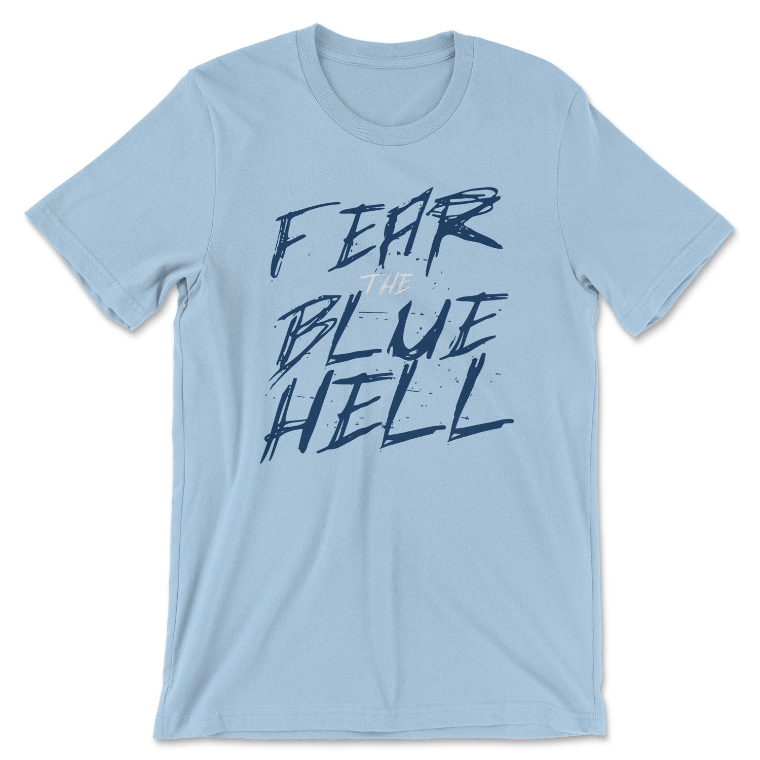 KC Swag Sporting Kansas City powder blue white FEAR THE BLUE HELL on lite blue t-shirt