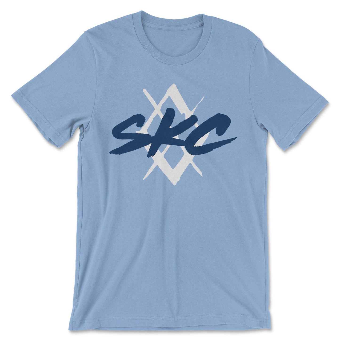 KC Swag Sporting Kansas City PAINTED SKC DIAMOND on baby blue unisex t-shirt 