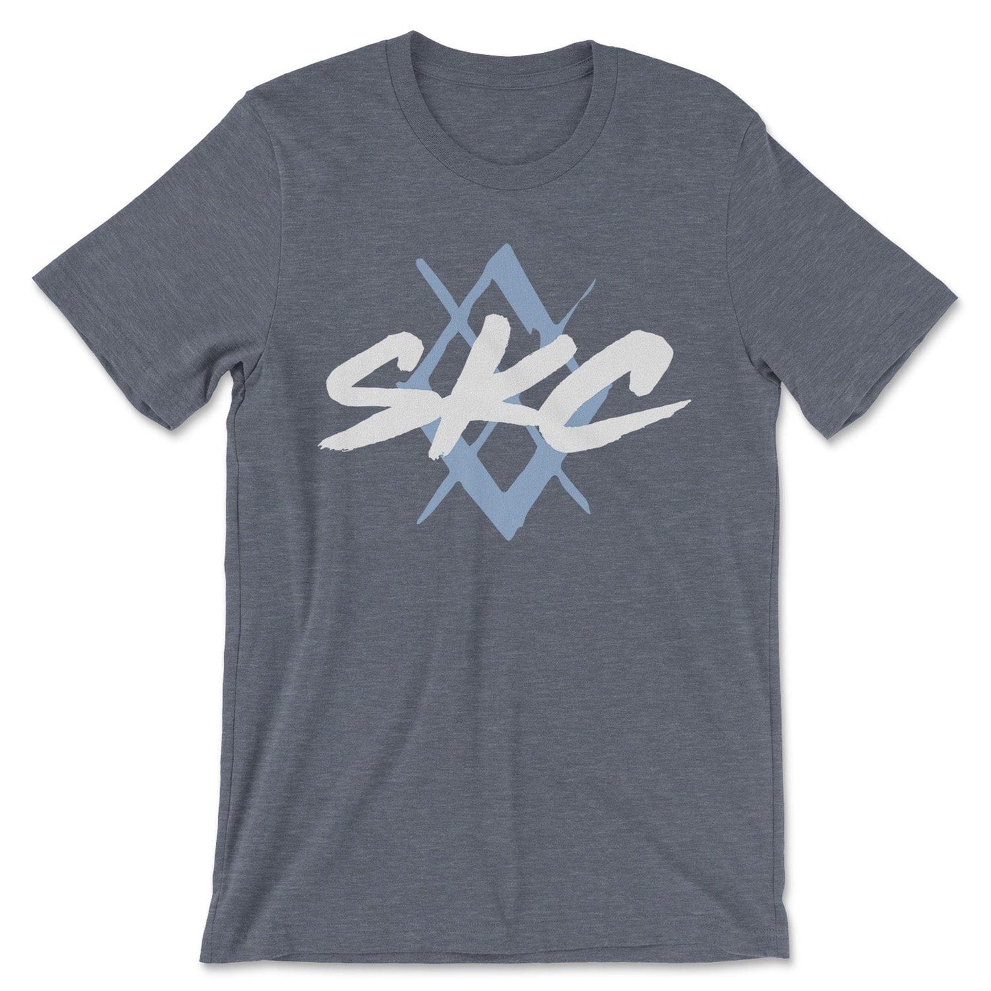 KC Swag Sporting Kansas City PAINTED SKC DIAMOND on heather slate unisex t-shirt 