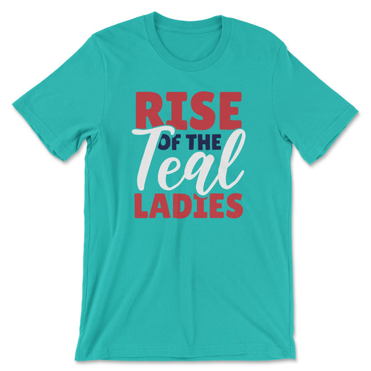 KC Swag Kansas City Current RISE OF THE TEAL LADIES on teal unisex t-shirt 