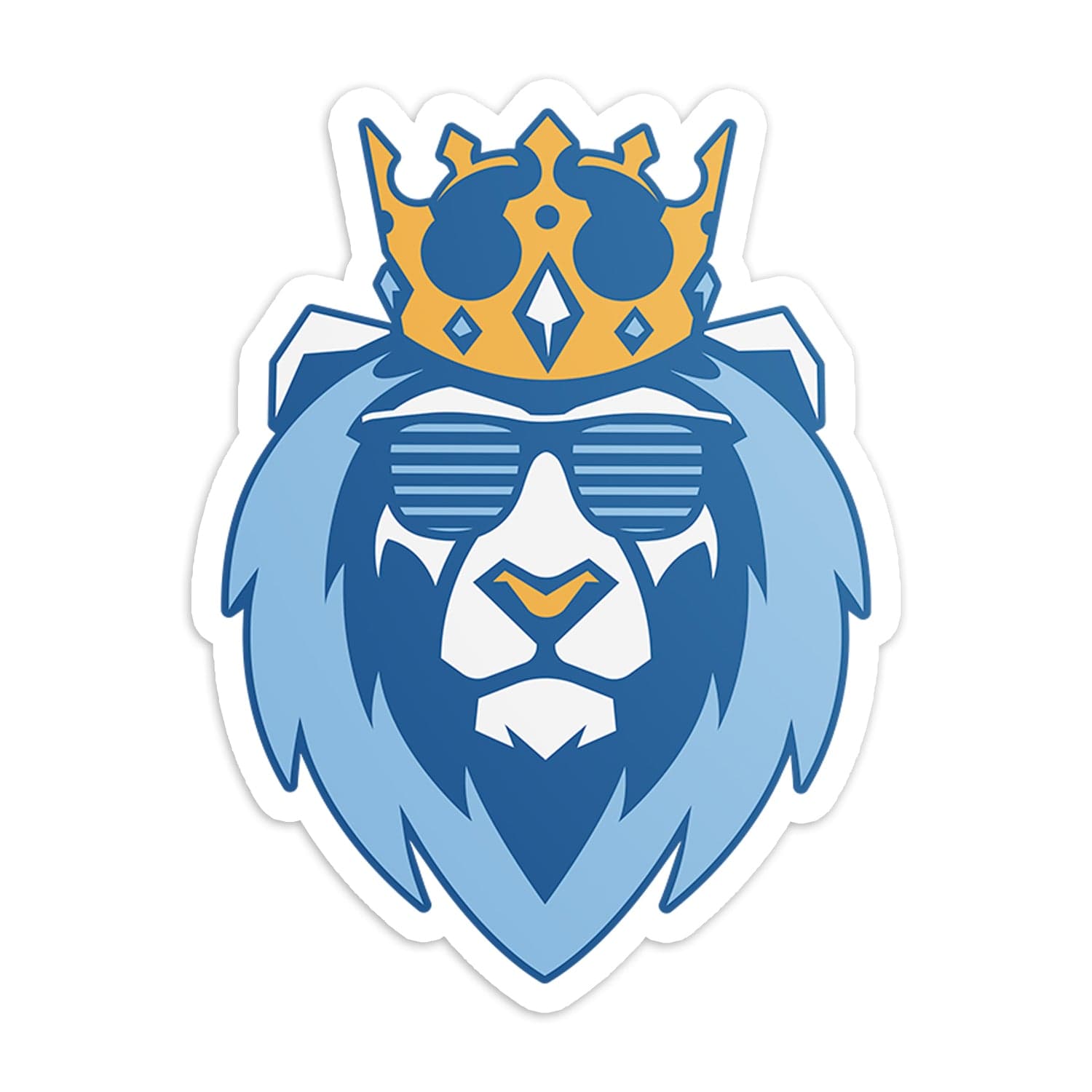 KC Swag Kansas City Royals blue, gold, powder blue SHADY LION vinyl die cut sticker 