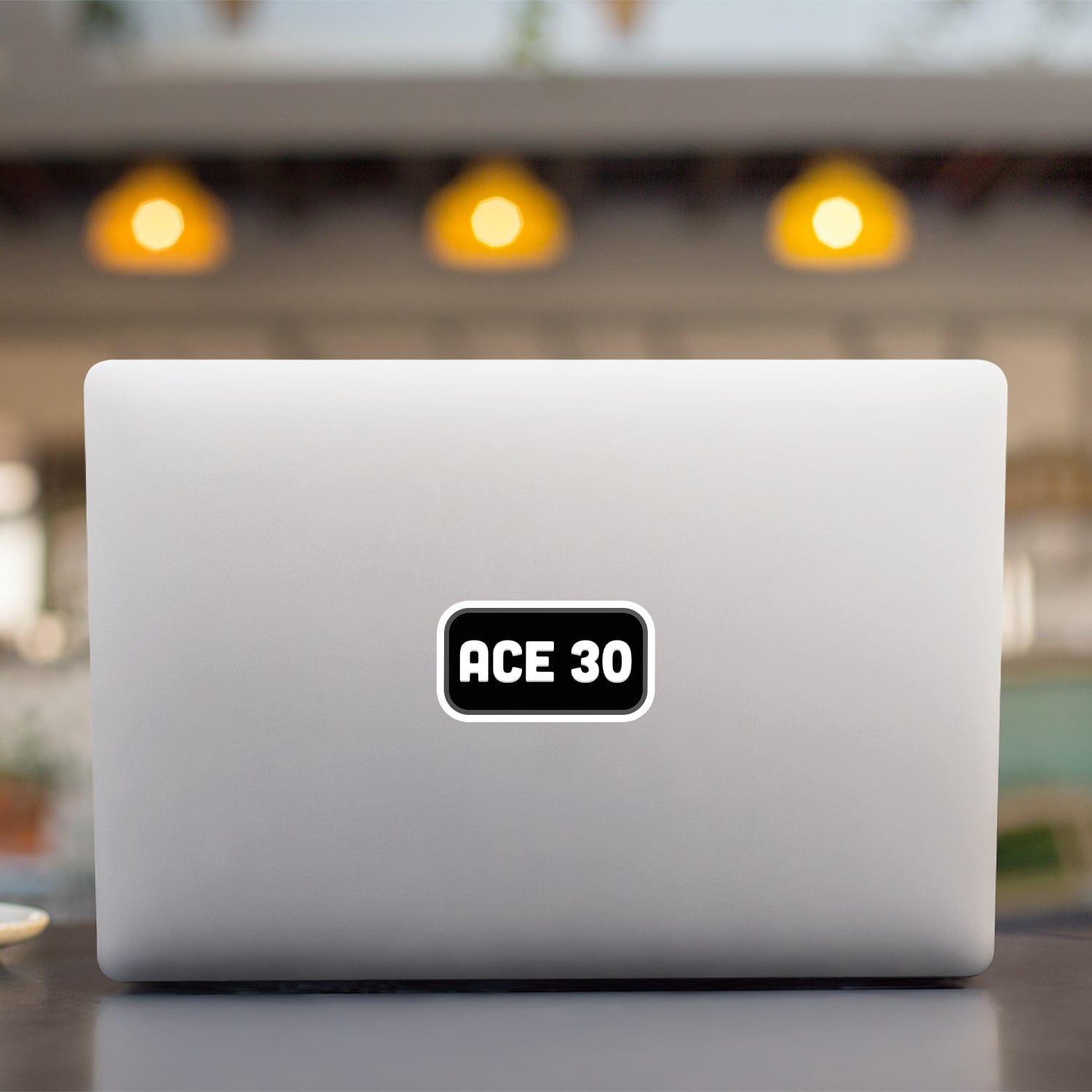 KC Swag Kansas City Royals black, white Ace 30 Patch vinyl die cut decal sticker on open laptop back
