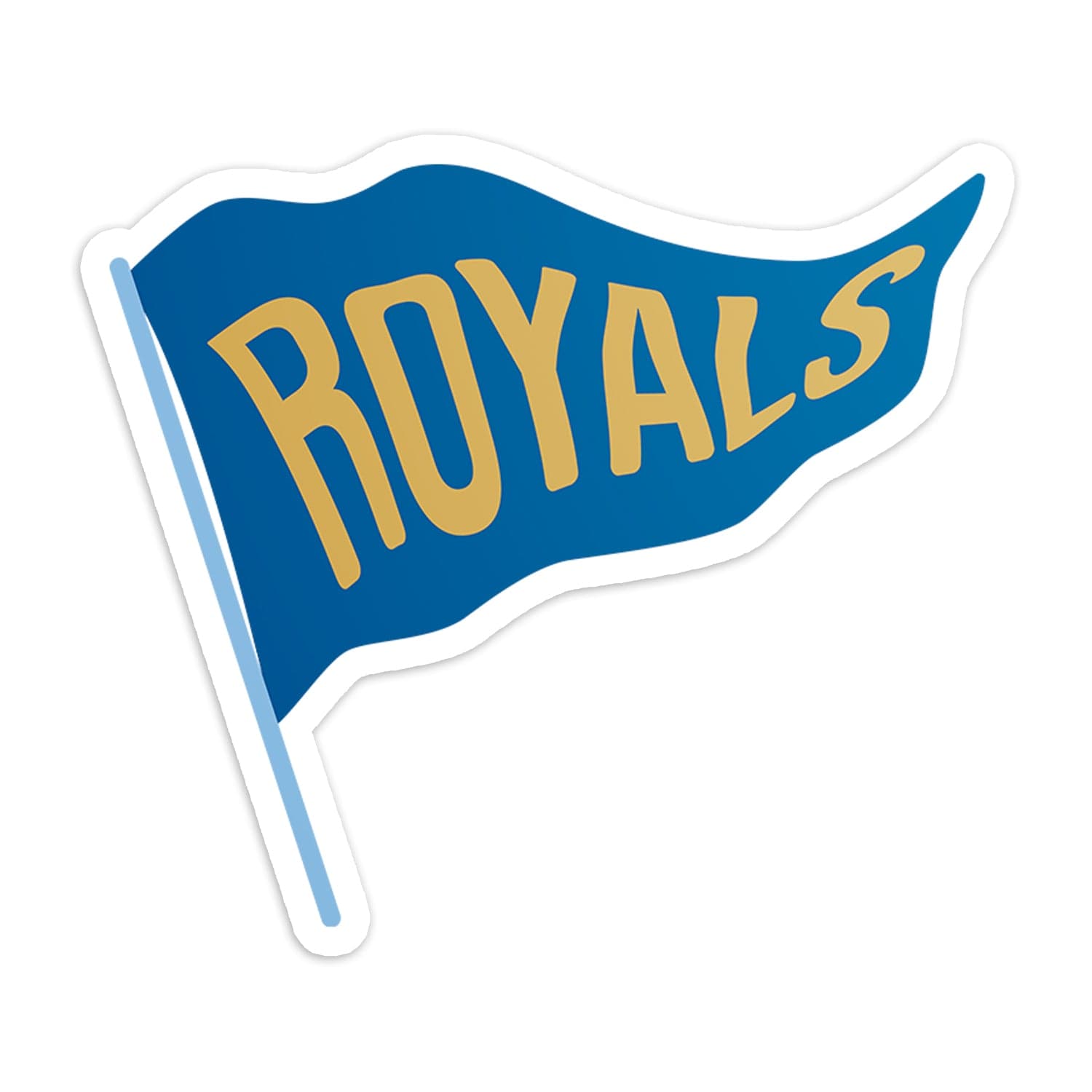 KC Swag Kansas City Royals blue, gold, powder Royals Pennant vinyl die cut decal sticker 