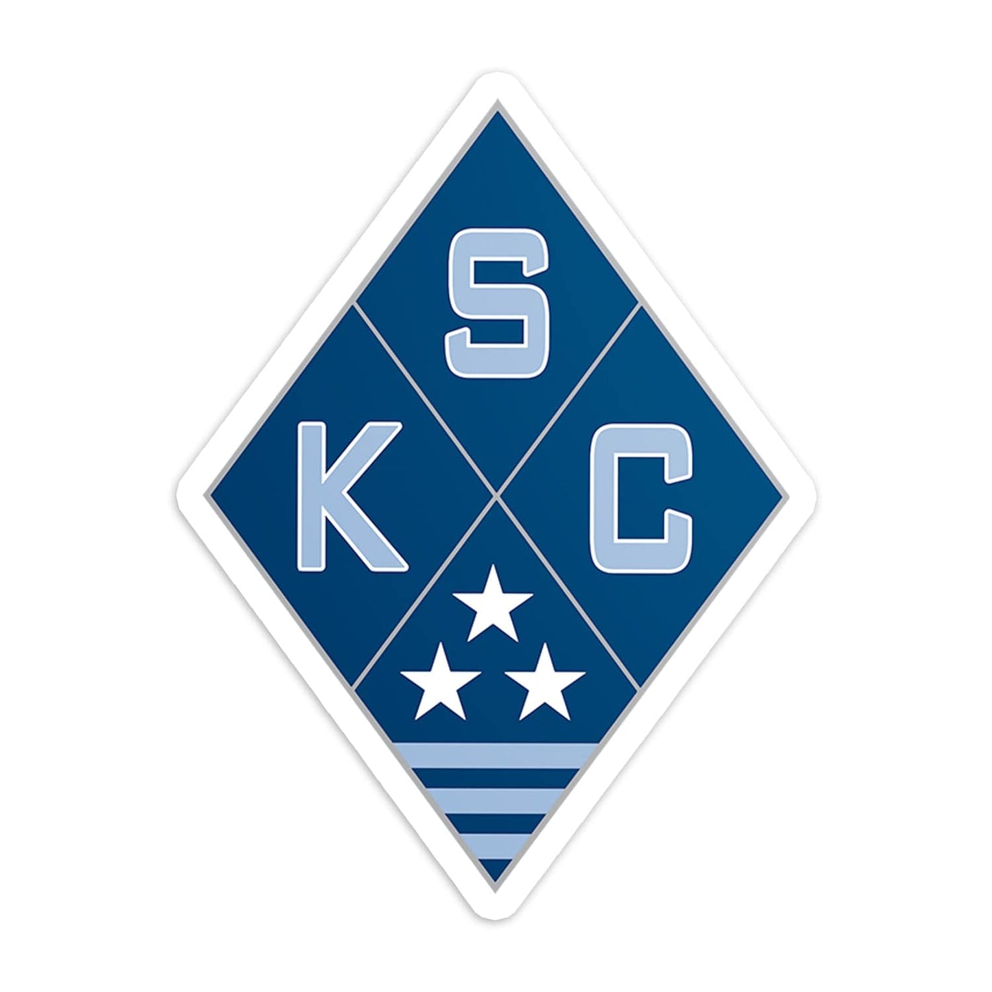 KC Swag Sporting Kansas City powder, navy, silver SKC Diamond vinyl die cut decal sticker 