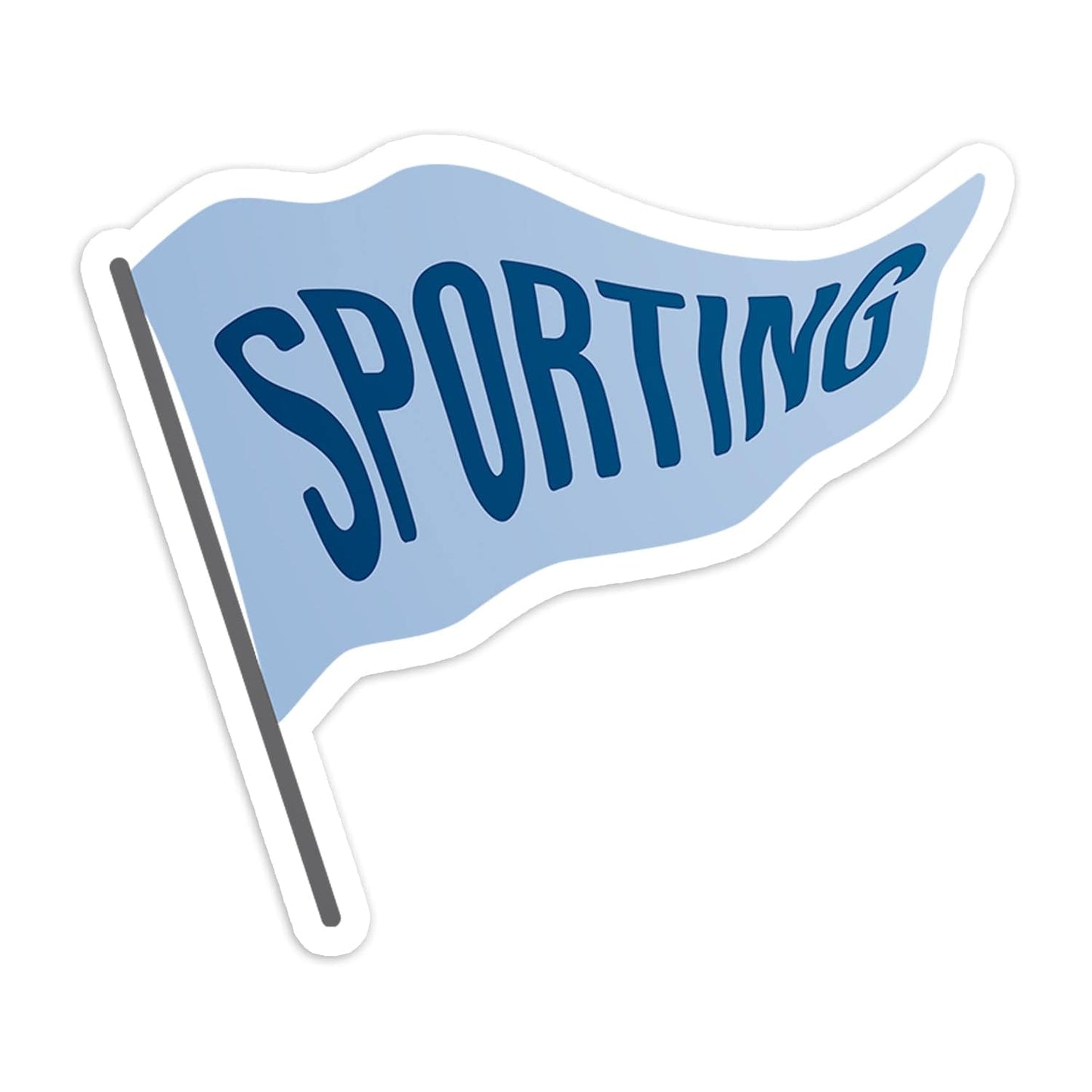 KC Swag Sporting Kansas City powder, navy, grey Sporting Pennant vinyl die cut decal sticker 